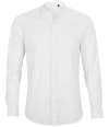 03792 Bart NEOBLU Bart Mao Collar Long Sleeve Poplin Shirt Optic White colour image
